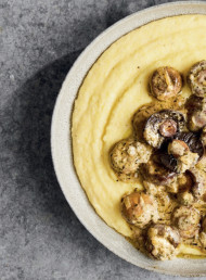 Soft Polenta with Garlic and Parmesan