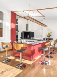Inside the Bold, Bespoke Kitchen of a Hospital Turned Home