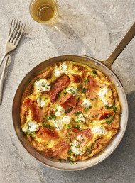 Hot Smoked Salmon and Goat’s Cheese Omelette