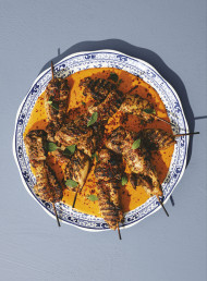 Chicken Kalamaki Skewers with Tyrokafteri