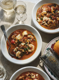 Spicy Fish Soup with Tomatoes and Orange Zest