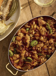 Green Olive, Roasted Hazelnut and Bacon Tray Stuffing