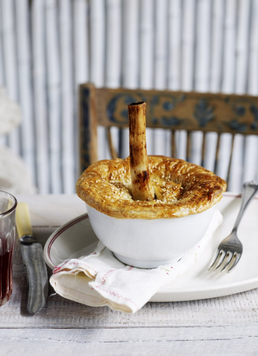 Braised Lamb Shank and Porcini Pies