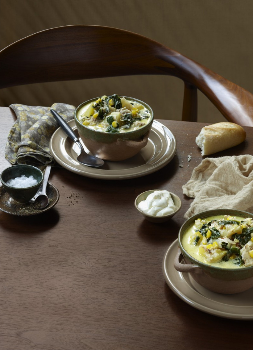 Smoked Fish, Sweetcorn and Potato Chowder
