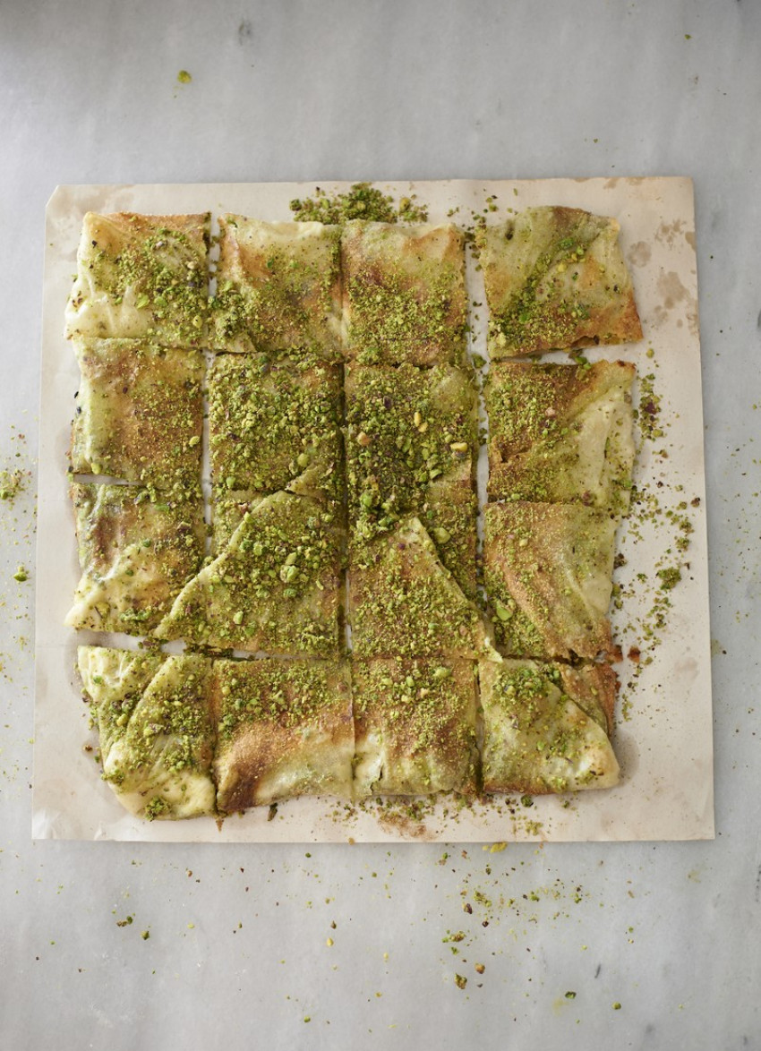Katmer Pistachio Pancakes with Clotted Cream 