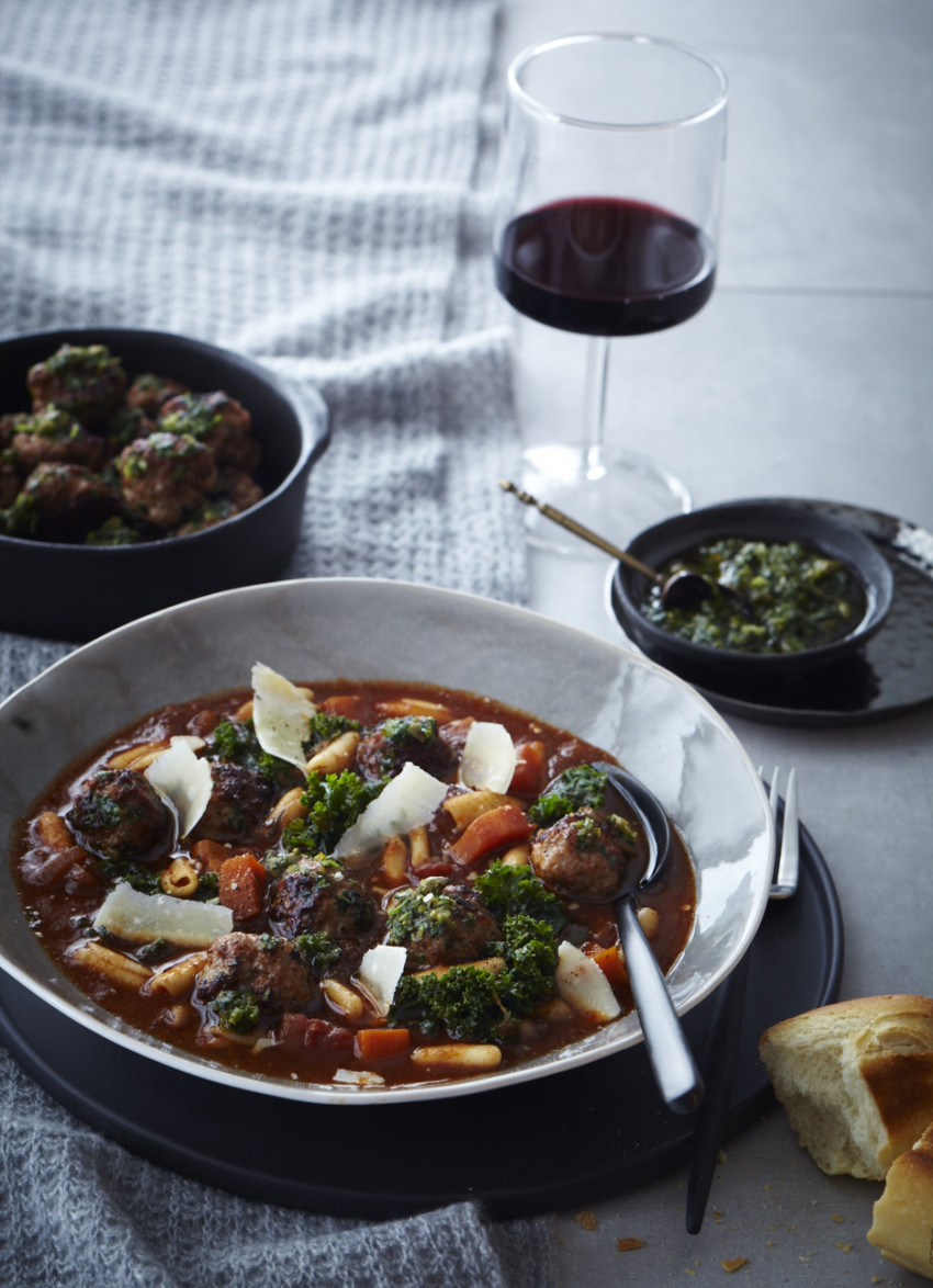 Vegetable and Meatball Soup
