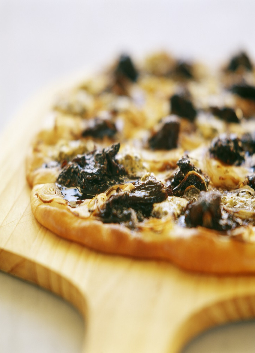 Blue Cheese Pizza with Fig and Rosemary Preserves