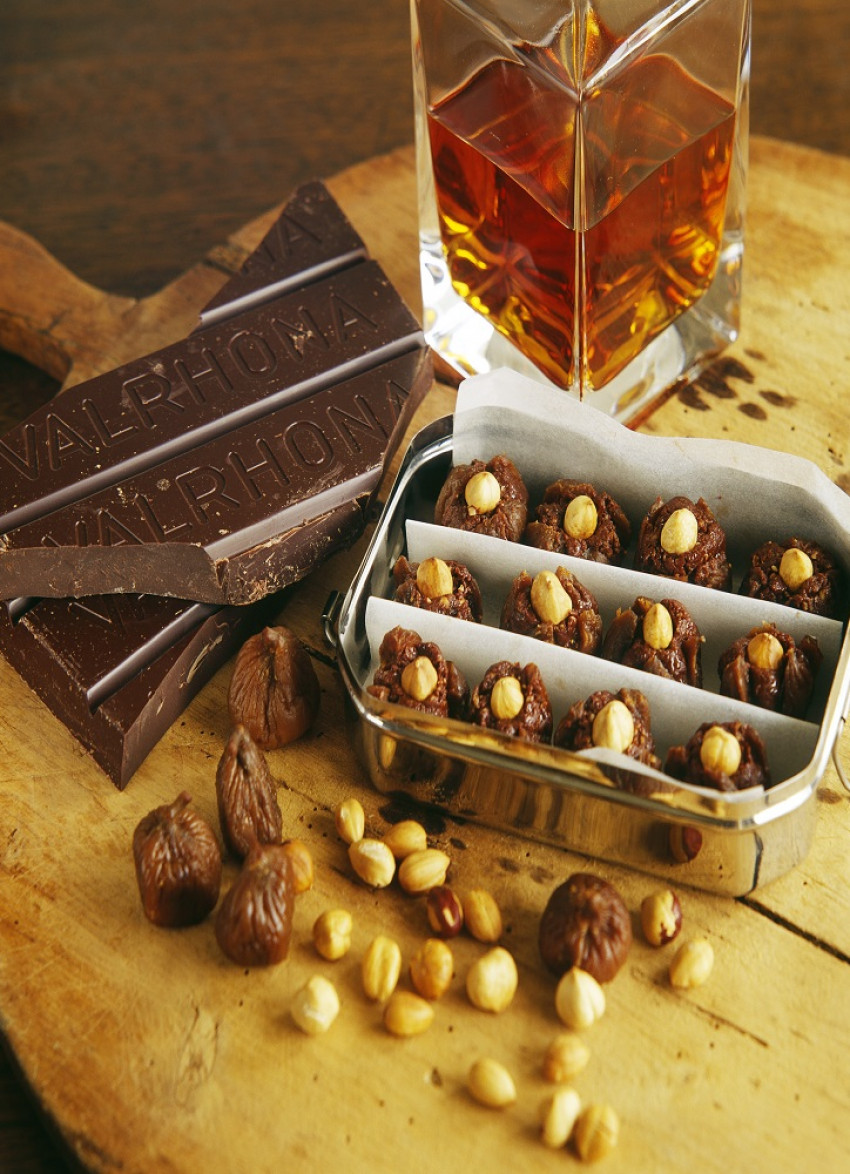 Hazelnut Chocolate Truffle Figs