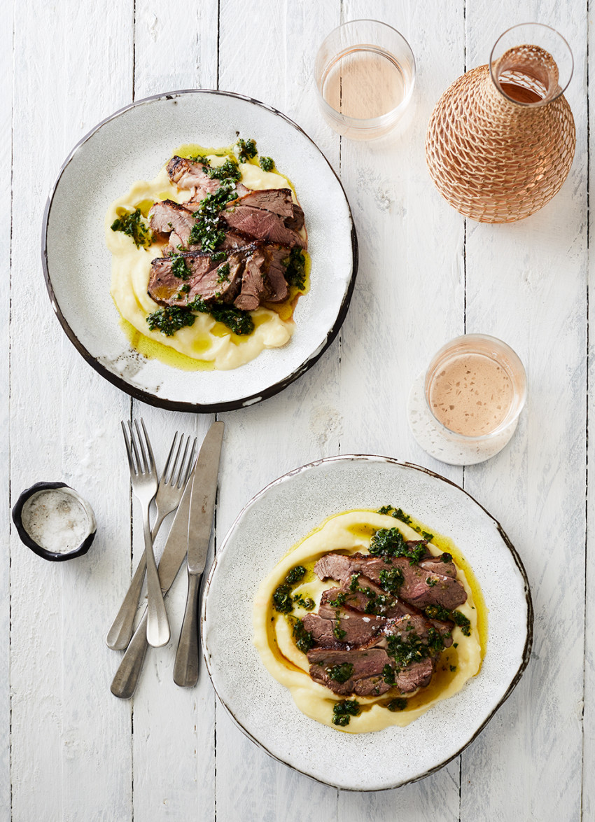 Lamb Rump with Cauliflower Mash 