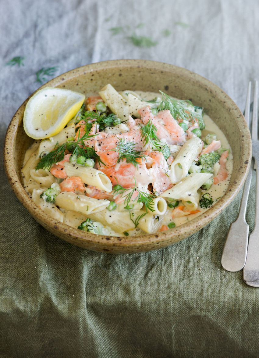 Speedy Salmon and Broccoli Pasta